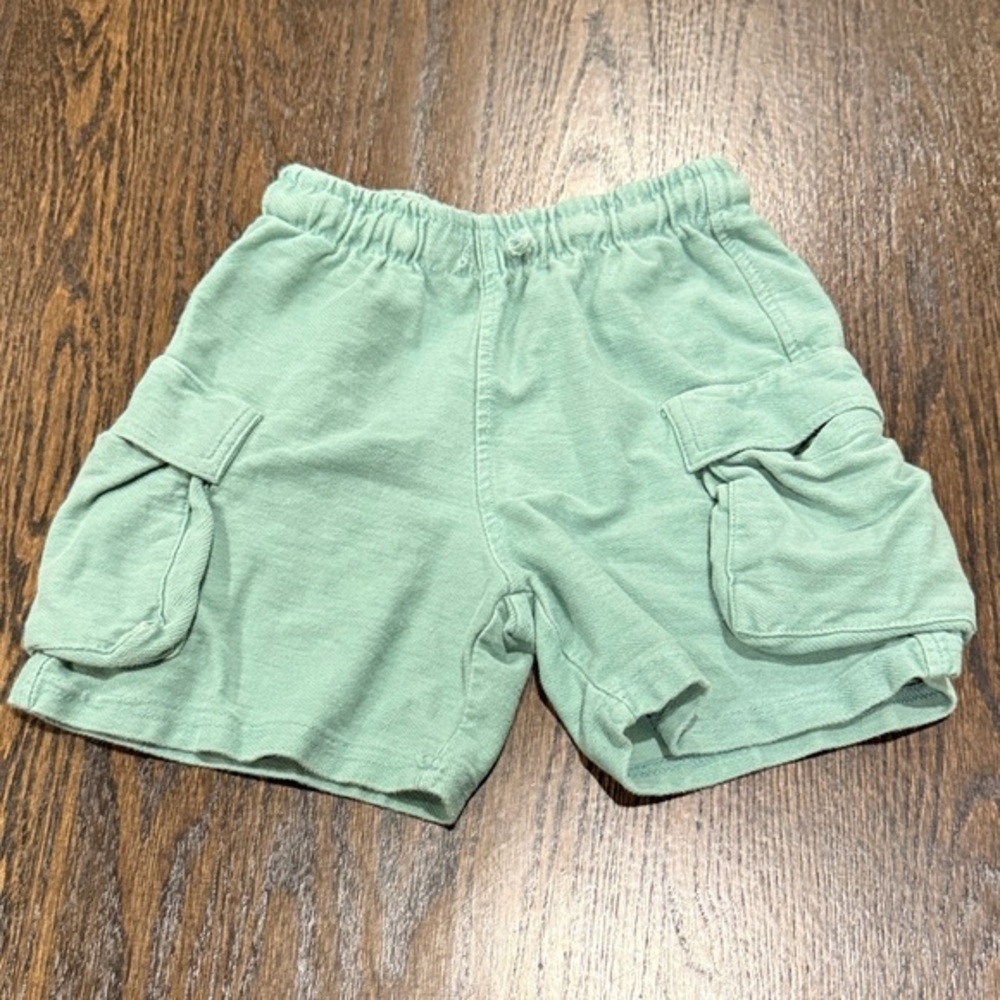 Zara Light Green Kids Cargo Shorts